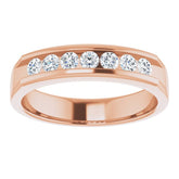 14K Rose 1/2 CTW Natural Diamond Band